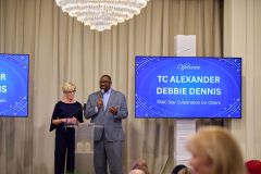 Co-Chairs-TC-Alexander-and-Debbie-Dennis-welcome-guests-during-the-stage-programming-2